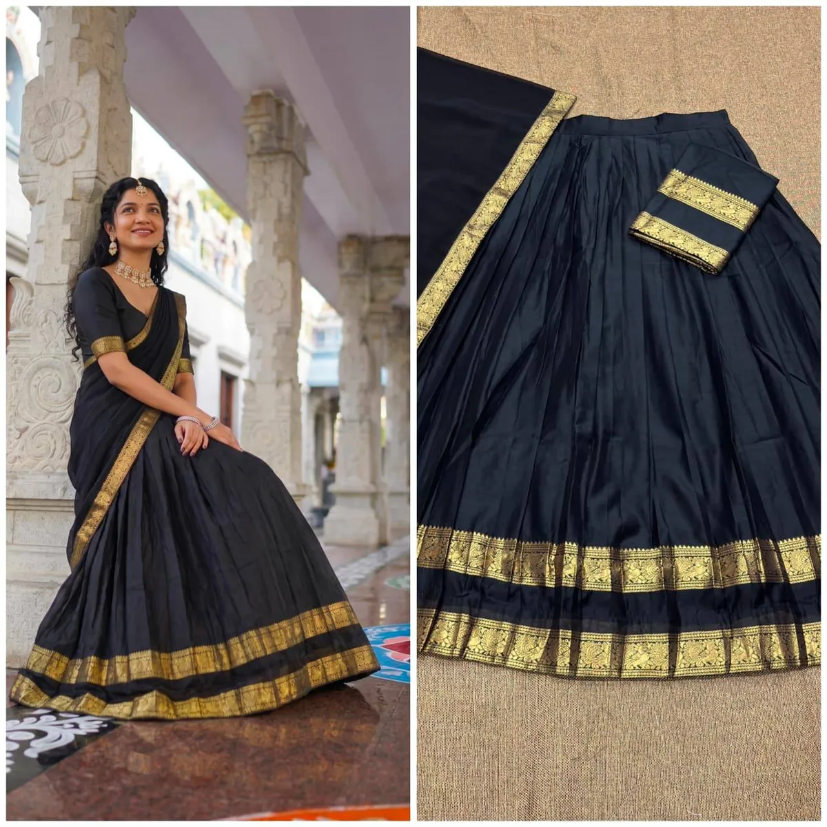 Kanchipuram lehengas - lehenga saree at Sneha Collections Hyderabad